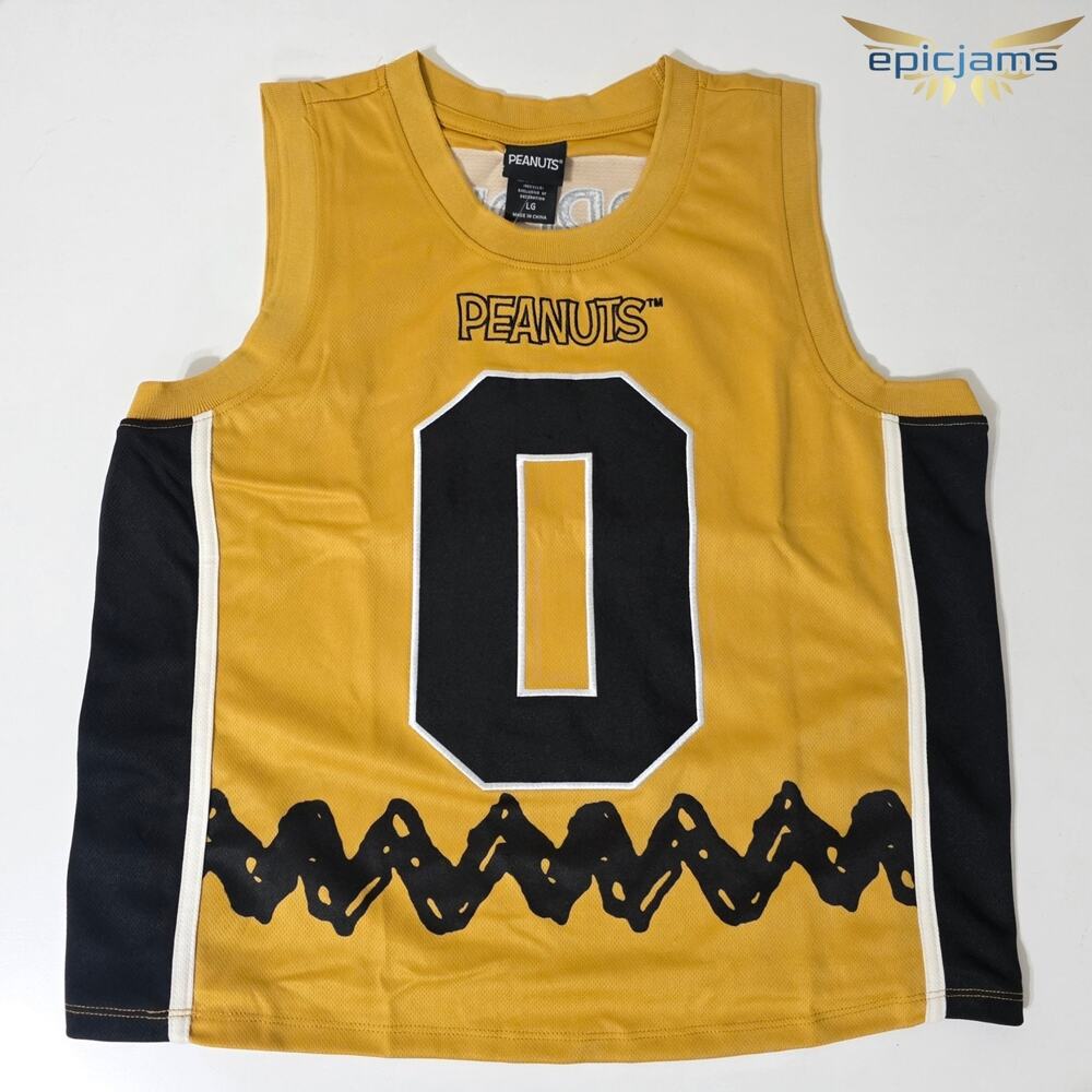 Peanuts Charlie Brown Stripe Women's Basketball Jersey Women's Size Large New
